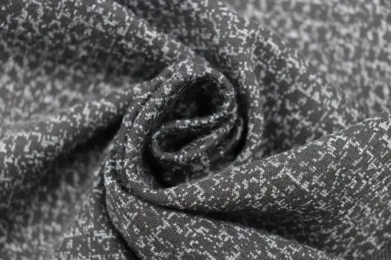 Black And White Dot Jacquard Fabric