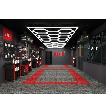 KLCB Car Detailing Workshop: Honeycomb Hexagonal LED Garage Light for Car Wash Ceiling