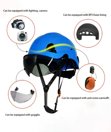 Light Weight Construction Anti Smash Hard Hats with Splash Guard for Electrical Engineering Safety