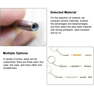 cacciavite multifunzione mini eyeglasses con portachiavi