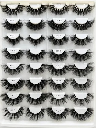 Wholesale Russian Mink Lashes: Custom Logo Fluffy Full Strip Eyelashes