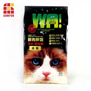 Custom Print Aluminum Stand Up Cat Food Bag With Ziplock