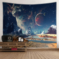 Starry Tapestry Galaxy Tapestry Night Sky Wall Hanging Snow Mountain Planet 3D Printing Wall Art for Living Room Bedroom Home Do