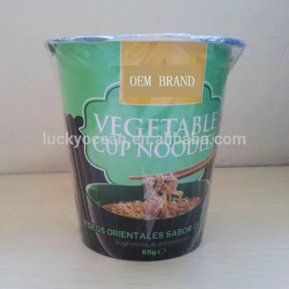 easy to carry cup 65g vegetable flavor noodles