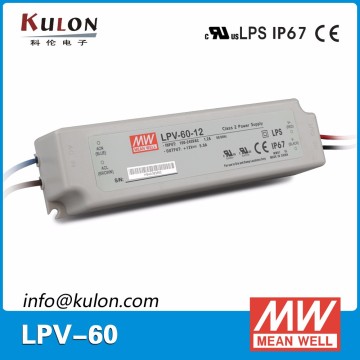 Meanwell plastic case AC input LPV - 60-12 60W Power Supply 12v