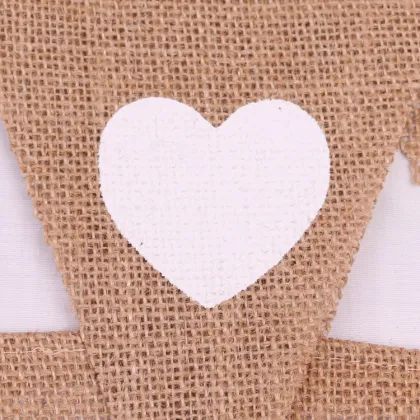 Hemp bunting heart flag