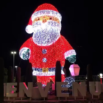 Outdoor Christmas LED Decorations: Santa Claus and Snowman Statues