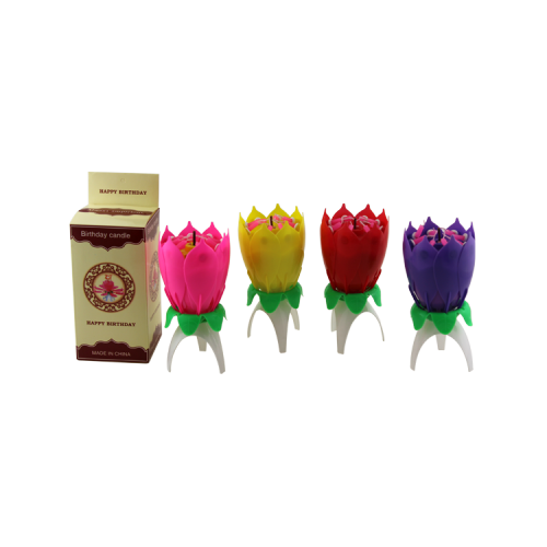 Rotating musical firework birthday candles