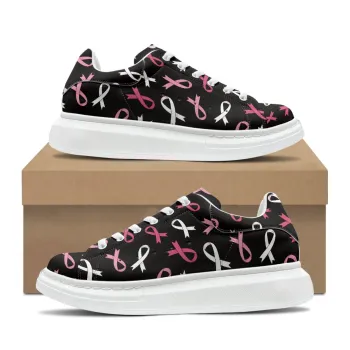 Custom Ready-to-Battle Breast Cancer Pink Ribbon Unisex Sneakers