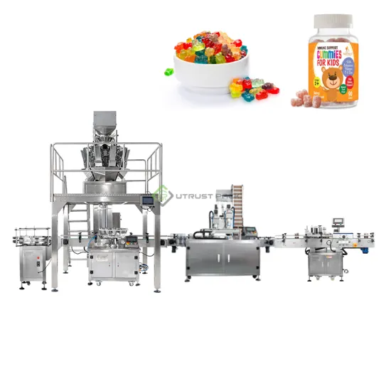 Gummy Bear Plastic Cans Filling and Packing Machine