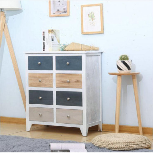 Modern Colorful Wood Chest Of Drawers Cabinet