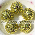 Gold AB Wholesale Resin Rhinestone 18*20MM Solid Beads For DIY Jewelry