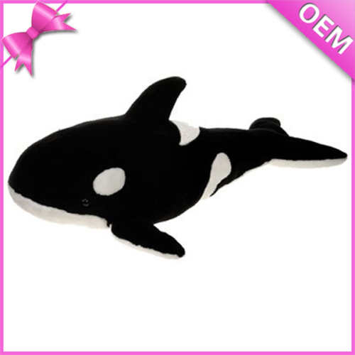 14" Long Black and White Color Stuffed Killer Whale Toy , Plush Whale, Killer Whale Soft Toy