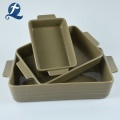 New design rectangular baking custom ceramic bakeware pan