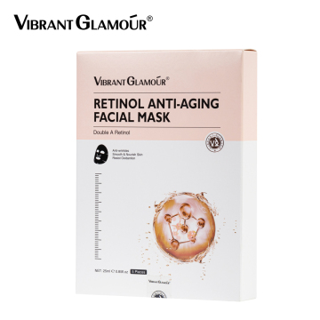 VIBRANT GLAMOUR Retinol Facial Mask - Anti-Aging, Anti-Wrinkle, Fades Dark Spots & Firms Skin