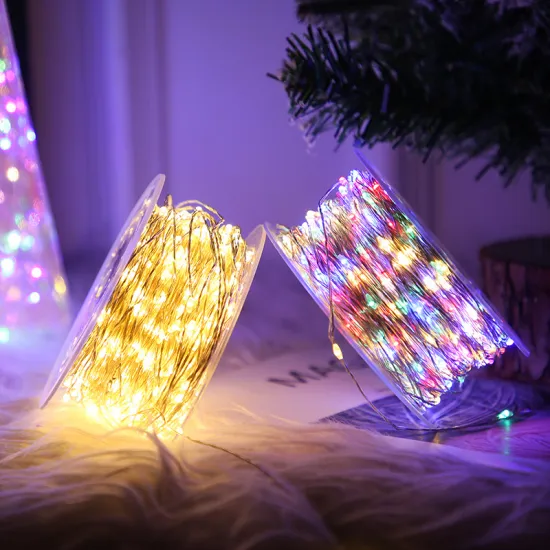 Copper Wire Warm White LED Fairy Lights for Customized Christmas Decorations