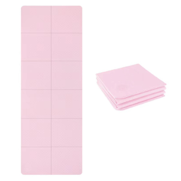 Customizable TPE Yoga Mats: Portable, Double-Layer Folding, Eco-Friendly with Non-Slip Surface - Available in Various Colors