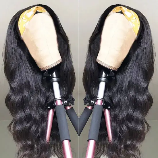 Free Shipping Headband Wig Human Hair Virgin Brazilian Hair Headband Wig Body Wave Raw Human Hair Wig
