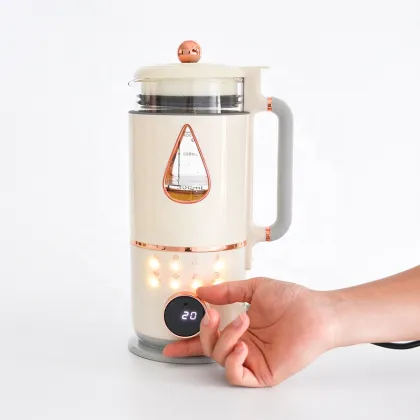 Automatic Almond Milk Maker with Auto Clean Glass for Homemade Soy and Oat Milk