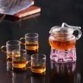 Clear Pyrex glass tea sets with teapot chinese tea kettle Design to prevent the lid from falling off