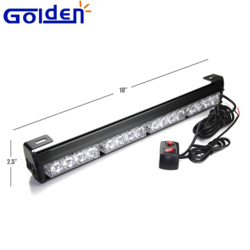 18" 28 Amber Traffic Vehicle Flash Strobe Lamp Cree Emergency Warning LED Light bar