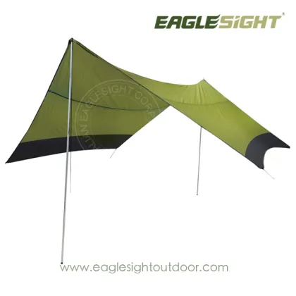 Outfitters camping tarp with poles
