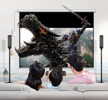 200x113cm ceiling hanging movie projector electric screens