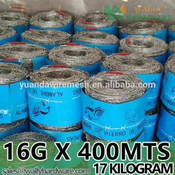 400M alambre de hierro de puas rollos precio