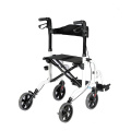 rollator with footrest function New design chair aluminum foldable wheel of rollator Factory