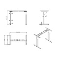 Altura ajustable Sentado Soporte Mesa de pie eléctrica