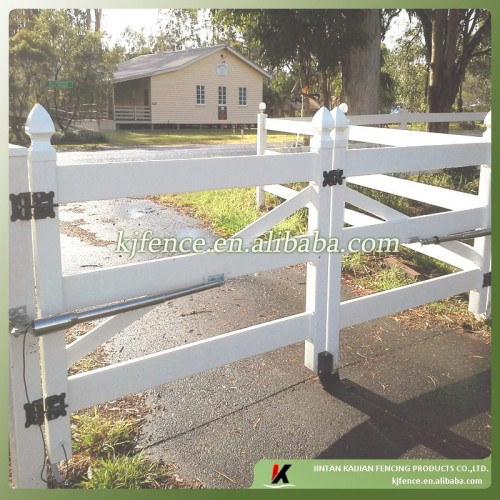 Three rail PVC paddock fence gate