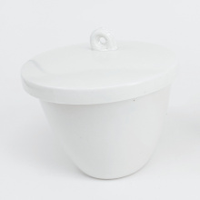 Tall Form Glazed Porcelain Crucibles With Lid 15ml