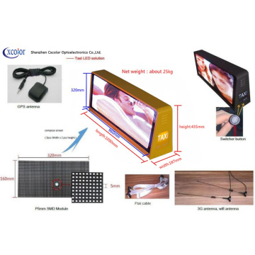 Mobile Outdoor Advertising Car roof LED Display