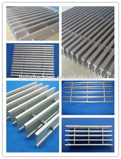 Swaged I bar walkway aluminum grating