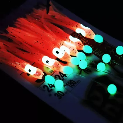 OUNA High Carbon Steel Fishing Gear: Luminous Lure Sabiki Squid Rigs for Sea Fishing