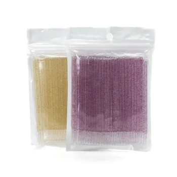 Mini Lab Adhesive Tool Cotton Green Glitter Applicator Swabs for Lash Extension