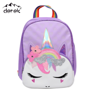 Purple Little Horn Children's Schoolbag