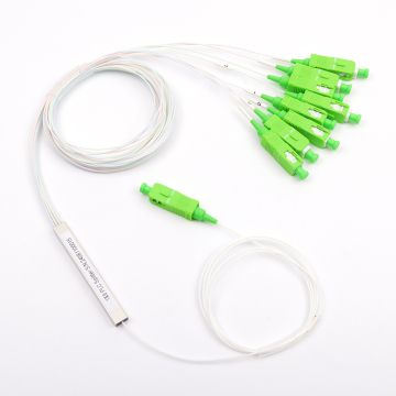 PLC Fiber Splitter 1x8 SC APC Optical Splitter Mini Steel Tube