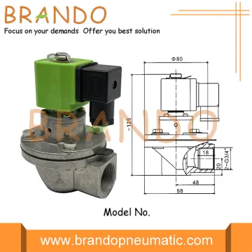 DMF-Z-20 G3/4'' Inch Right Angle Electric Pulse Valve