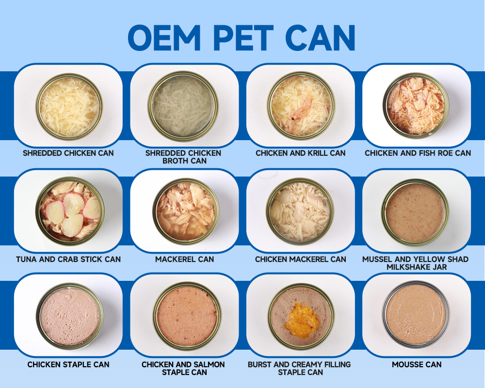 OEM ODM Custom Pet -Staple Food latas