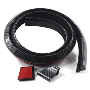 1.5M Universal Car Spoiler Carbon Fiber Rear Spoilers Roof Wings Trunk Lip 3D Sticker Kit Tail Rubber Body Trim Auto Accessories