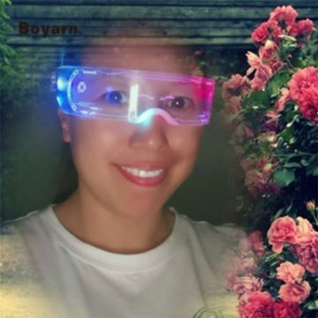 Boyarn Acrylic Luminous Dance Party Decorative Rave Eyeglasses