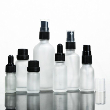 Tornillo de plástico negro Spray Spray Botellas de aceite esencial de 30 ml 50 ml 100 ml de recarga
