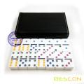 Leather Box Packing Double Six Domino Set