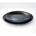 Resistencia al calor del hogar Platos de cena de vidrio negro de ópalo