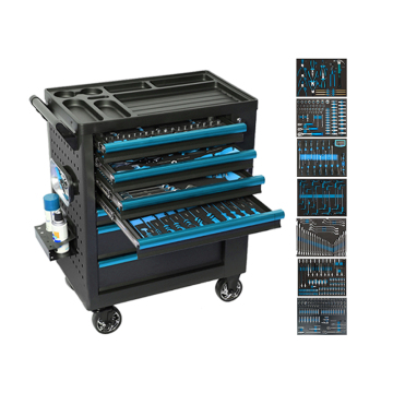 402 Piece Professional Auto Repair Tool Kit with 7 Drawer Trolley for Mechanical Workshops