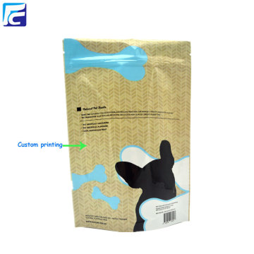 Zip lock custom printed pouches pet food bag