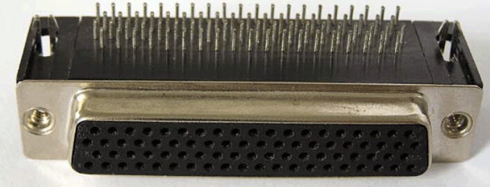 D-sub Right angleFemale with stamped pin stacked