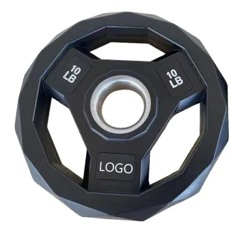 Gym Rubber Weight Lifting Barbell with 12 Sided Grip Plates