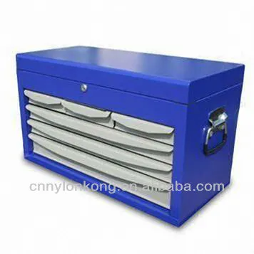 Tool Chest with Heavy Gauge Welded Steel and High Gloss Blue Powder-coated Finish
